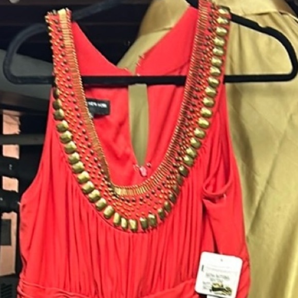NWT JONES OF NEW YORK RED MIDI DRESS 16 - Picture 8 of 9